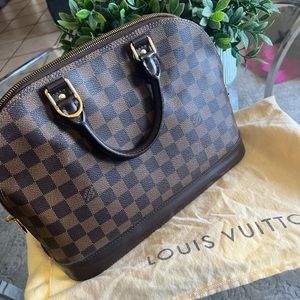 Authentic Louis Vuitton Alma PM Damier Ebene Monogram handbag